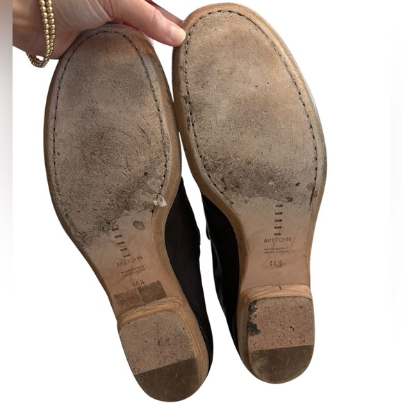 Aketohn Italian Leather Vero Cuoio Slip-On Loafers Moc Stitch Men’s 44.5 (US 11) - Picture 4 of 5